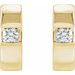 Accented Huggie Hoop Earrings