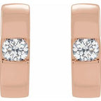Accented Huggie Hoop Earrings