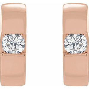 Accented Huggie Hoop Earrings