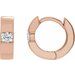 Accented Huggie Hoop Earrings