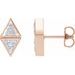 Two-Stone Bezel-Set Earrings