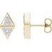 Two-Stone Bezel-Set Earrings