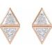 Two-Stone Bezel-Set Earrings