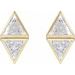 Two-Stone Bezel-Set Earrings