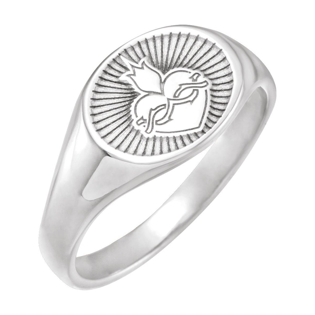 Sacred Heart Signet Ring