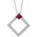 Accented Geometric Necklace or Pendant