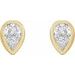 Pear Bezel-Set Stud Earrings