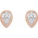 Pear Bezel-Set Stud Earrings