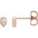 Pear Bezel-Set Stud Earrings