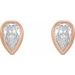 Pear Bezel-Set Stud Earrings