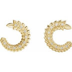 Floral Front-Back Hoop Earrings