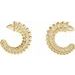 Floral Front-Back Hoop Earrings