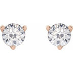 Round 3-Prong Stuller Moissanite™ Stud Earrings