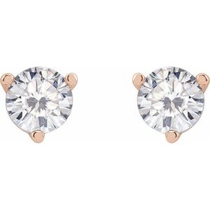 Round 3-Prong Stuller Moissanite™ Stud Earrings