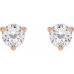 Round 3-Prong Stuller Moissanite™ Stud Earrings