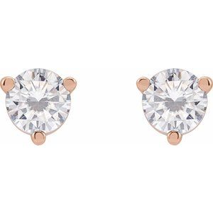 Round 3-Prong Stuller Moissanite™ Stud Earrings