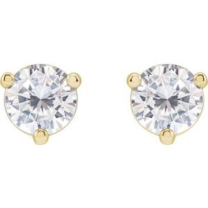 Round 3-Prong Stuller Moissanite™ Stud Earrings
