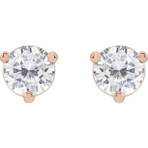 Round 3-Prong Stuller Moissanite™ Stud Earrings