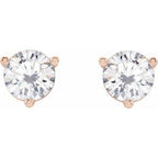 Round 3-Prong Stuller Moissanite™ Stud Earrings