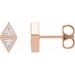 Two-Stone Bezel-Set Earrings