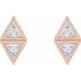 Two-Stone Bezel-Set Earrings