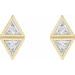 Two-Stone Bezel-Set Earrings