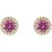 Round 4-Prong Halo-Style Earrings