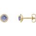 Round 4-Prong Halo-Style Earrings