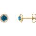 Round 4-Prong Halo-Style Earrings