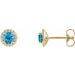 Round 4-Prong Halo-Style Earrings