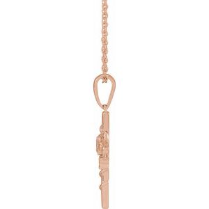 Floral Cross Necklace or Pendant