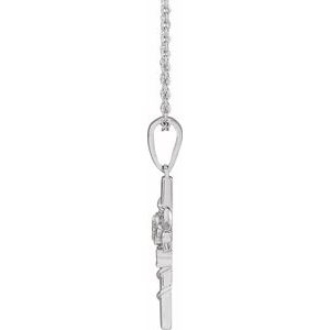 Floral Cross Necklace or Pendant