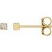 Square Bezel-Set Stud Earrings