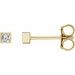 Square Bezel-Set Stud Earrings