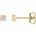 Square Bezel-Set Stud Earrings