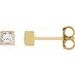 Square Bezel-Set Stud Earrings