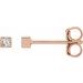 Square Bezel-Set Stud Earrings