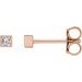 Square Bezel-Set Stud Earrings