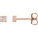 Square Bezel-Set Stud Earrings