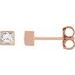 Square Bezel-Set Stud Earrings