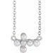 Pearl Sideways Cross Necklace or Center