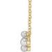 Pearl Sideways Cross Necklace or Center
