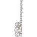 Pearl Sideways Cross Necklace or Center