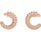Floral Front-Back Hoop Earrings