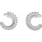 Floral Front-Back Hoop Earrings