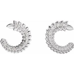 Floral Front-Back Hoop Earrings