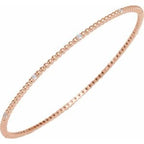 Accented Beaded Bangle Bracelet