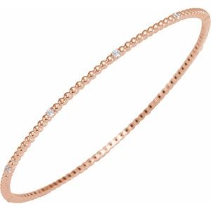 Accented Beaded Bangle Bracelet