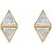 Two-Stone Bezel-Set Earrings