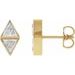 Two-Stone Bezel-Set Earrings